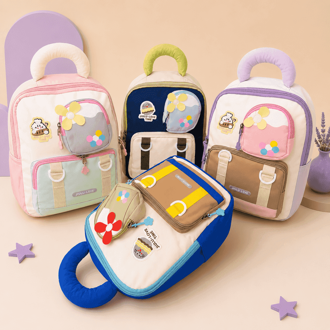 Personalized Pastel Bloom Kids Backpack 1