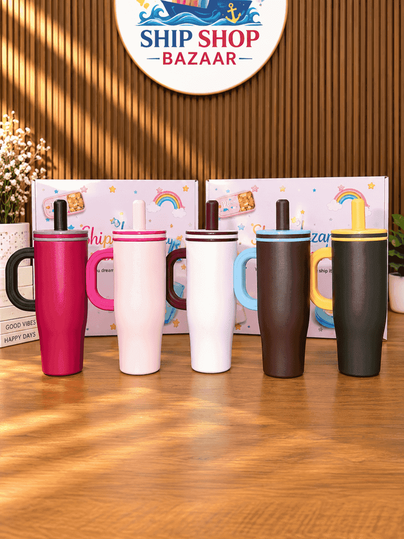 Personalized 1200ML Vacuum Tumbler with Built-in Straw